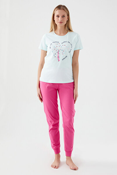 ROLY POLY بدلة بيجامة نسائية بأكمام قصيرة من Rolypoly We Love Tropical باللون...