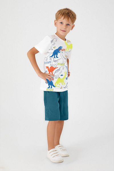 ROLY POLY Boy's Capri Set - Rolypoly Rawr Cream