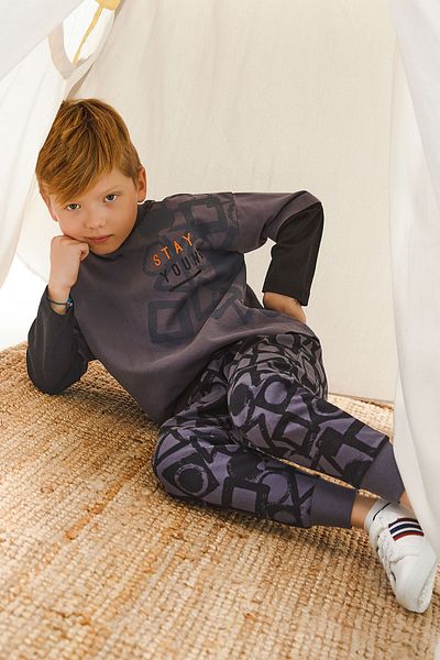 ROLY POLY Boy's Anthracite Long Sleeve Tracksuit Set - Rolypoly Stay Young