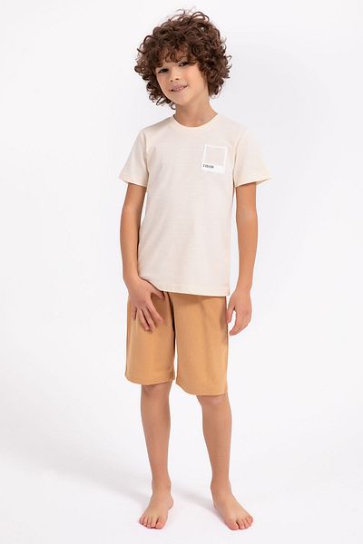 Arnetta Boy Bermuda Suit - Ivory Color