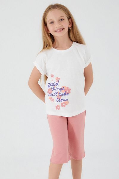 ROLY POLY Girl's Cream Capri Set - Rolypoly Good Things Will