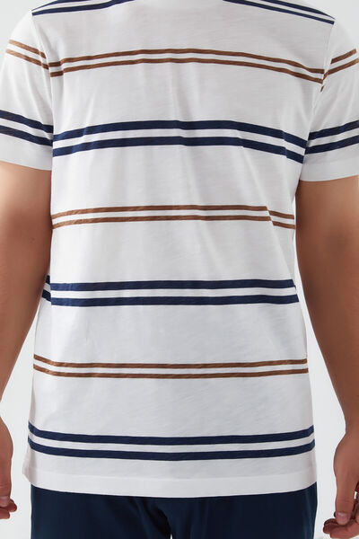 Arnetta Krem Krem Erkek Uzun Kol Pijama Takım