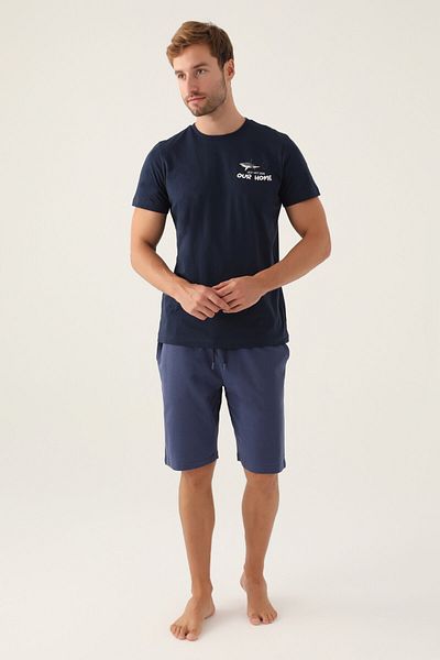 Arnetta Ocean Navy Blue Men's Bermuda Suit