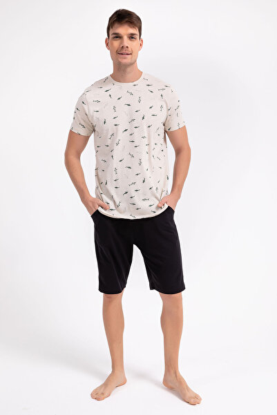 Arnetta Dolphins Beige Men's Bermuda Suit