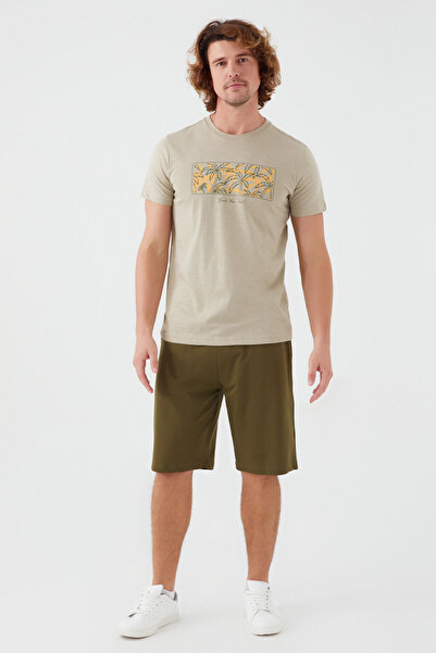 Arnetta Guide Your Soul Light Khaki Men's Bermuda Suit