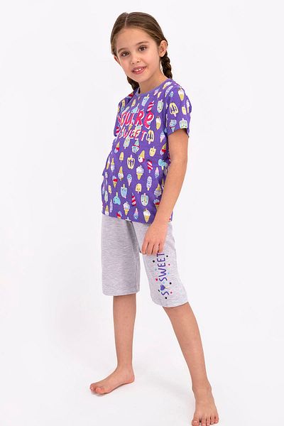 ROLY POLY Rolypoly Youre So Sweet - Purple Girl Capri Set