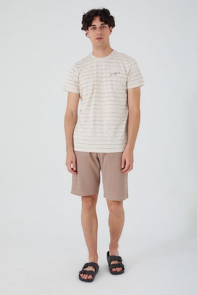 Arnetta Seagull Beige Ανδρικό κοστούμι βερμούδας