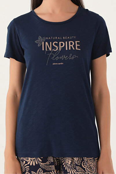 Pierre Cardin Kadın Lacivert Kısa Kol Pijama Takım