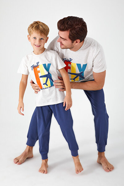 ROLY POLY Σετ πιτζάμα με κοντό μανίκι Rolypoly Tour Fly Beige Melange Boy