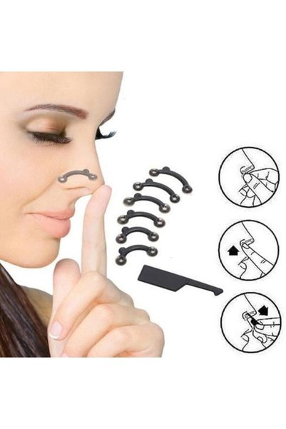 lasting beauty 6 Adet Burun Kaldırma Aparatı Burun Kaldırıcı Şekillendirici D...