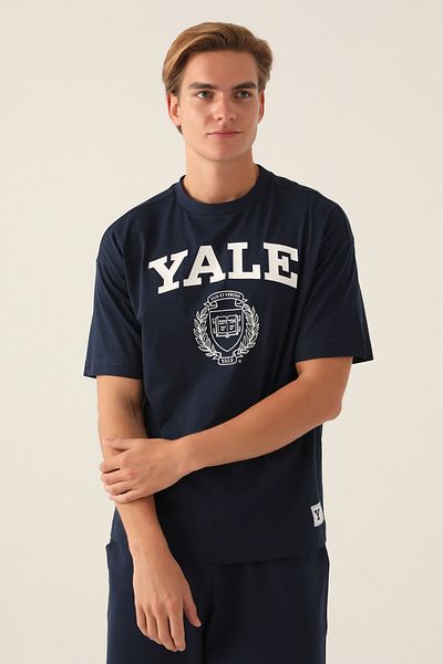 Yale Ανδρικό μπλουζάκι Navy Blue Book