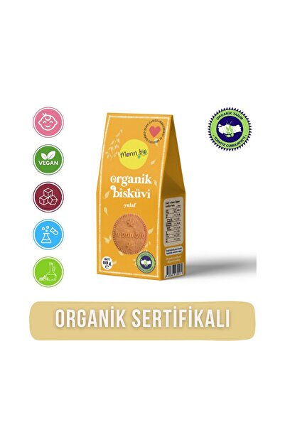 Monn Bio Organik & Vegan Yulaflı Bisküvi 60 gr