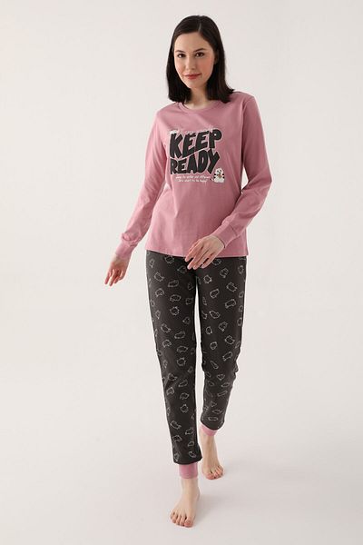 Rolypoly Women's Pink Long Sleeve Pajama Set