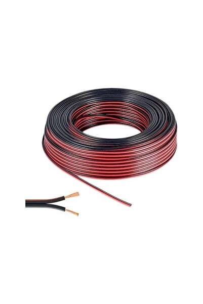 Fasel Kablo Yassı Kordon 2x0,75 Siyah 0,18 Mm 48 Tel 100 Mt Dekap