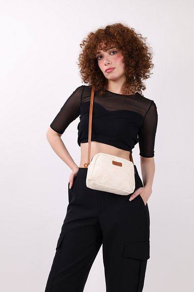 NOTHING Women's Mini Urban Denim Jean Jeans Model Zippered Adjustable Cross Strap Handbag and Shoulder Bag