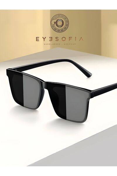 Eyesofia نظارات شمسية سوداء فاخرة للجنسين - تصميم أنيق ومريح