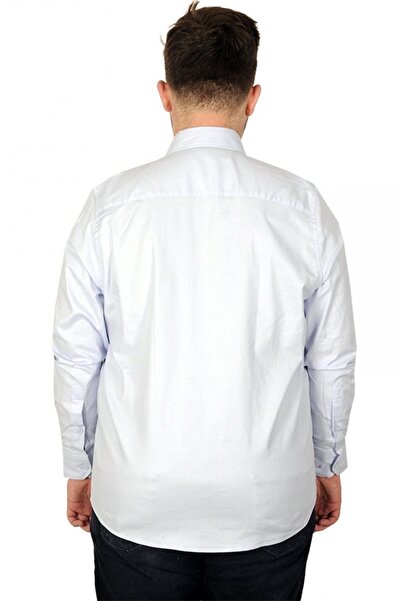 ModeXL Mode Xl Чоловіча сорочка Ukol Габардин Дві кишені 20360 Синій