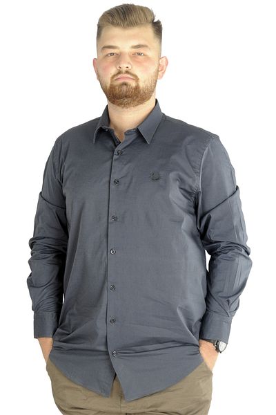 ModeXL Mode Xl Large Size Ανδρικό πουκάμισο Classic Lycra 20351 Anthracite