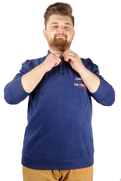 ModeXL Mode Xl Ανδρικό Sweat Polo Thessaloniki Embroidered 20442 Indigo