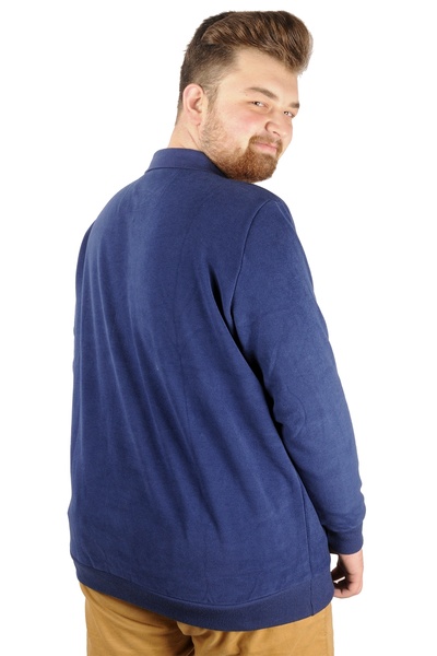 ModeXL Чоловіча футболка-поло Mode XL Selanik з вишивкою 20442 Індіго