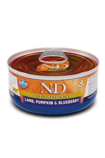 N&D Nd Balkabaklı Kuzulu Yaban Mersinli Kedi Konservesi 70 gr