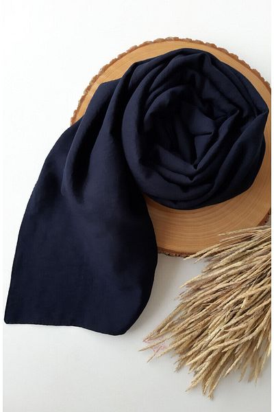 suhneva Chiffon Shawl Navy Blue