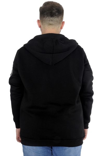 ModeXL Sweat pentru bărbați Mode Xl cu glugă și fermoar You Earn 22521 Black