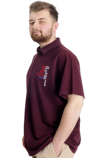 ModeXL Ανδρικό T-shirt Mode Xl Large Size Polo Captain 23338 Plum