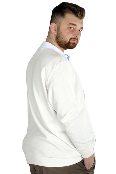 ModeXL Mode Xl Ανδρικό μακρυμάνικο Polo Wild Soul Waffle 22449 Λευκό
