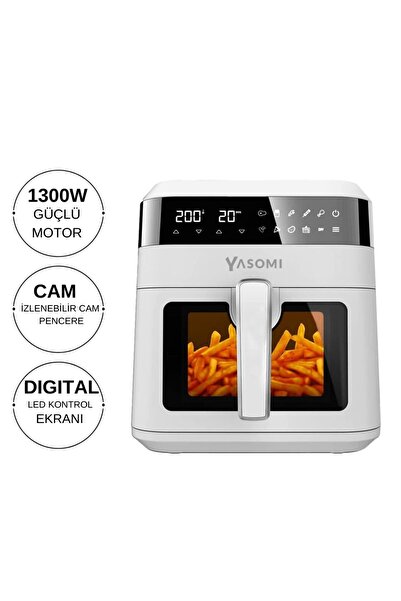 Yasomi Y60 Airfryer 1300w 6 Lt Akıllı Fritöz Beyaz ( Türkiye Garantili)
