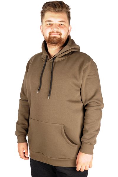 ModeXL Mode Xl Ανδρικό φούτερ με κουκούλα τσέπη Basic 20562 Χακί