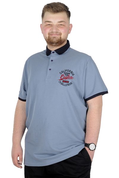 ModeXL Μπλουζάκι Mode Xl Plus Size Polo Eagles 22348 Μπλε