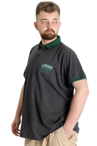 ModeXL Mode Xl Великий розмір Чоловіча поло-футболка London 23350 Антимеланж