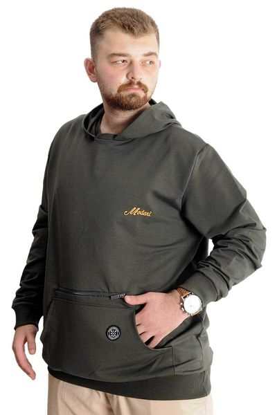 ModeXL Mode Xl Large Size Ανδρικό φερμουάρ ιδρώτα Mistica 23166 Χακί