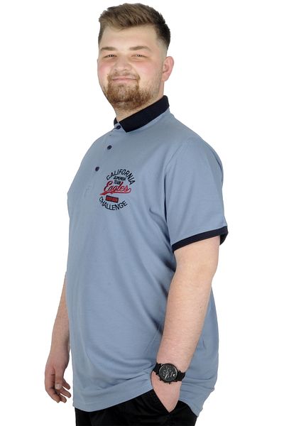 ModeXL Μπλουζάκι Mode Xl Plus Size Polo Eagles 22348 Μπλε