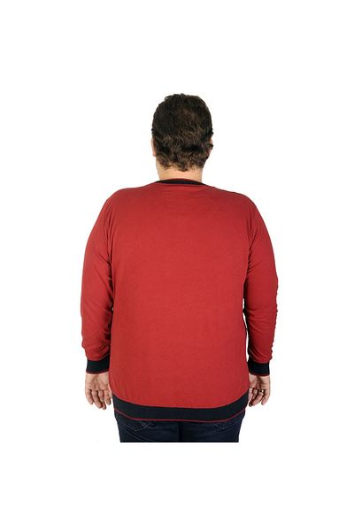 ModeXL Ανδρικό φούτερ Mode Xl Large Size Thirty Nine 19135 Claret Red