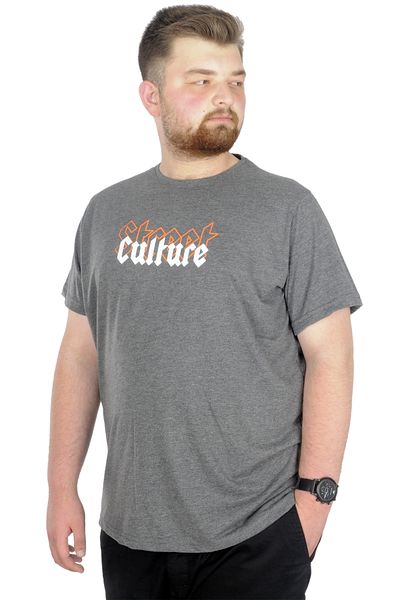 ModeXL Mode Xl Μπλουζάκι μεγάλου μεγέθους Bis Collar Culture 22191 Antramelange