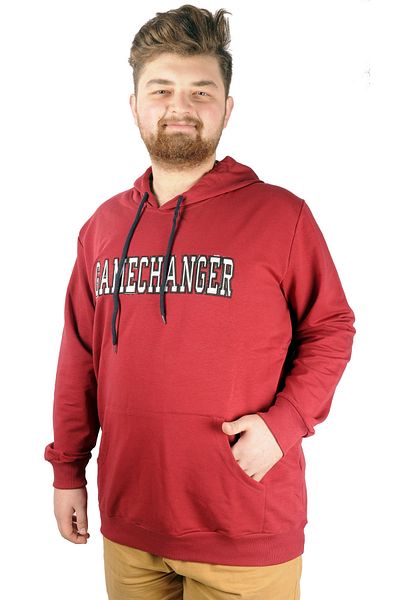 ModeXL Mode Xl Φούτερ μεγάλου μεγέθους Top Capson Gamechanger 21204 Claret Red