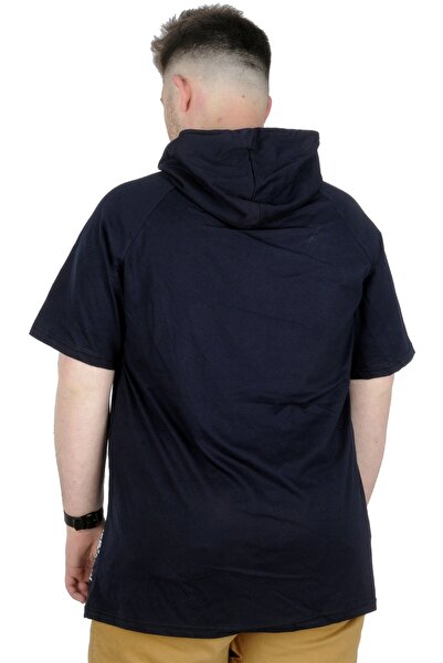 ModeXL Mode Xl Μπλουζάκι με κουκούλα Barcode 22178 Navy Blue