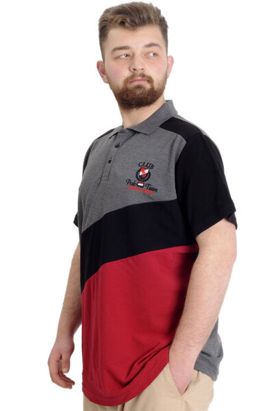 ModeXL Mode Xl Великий розмір Чоловіча футболка Polo Club 23326 Атласний