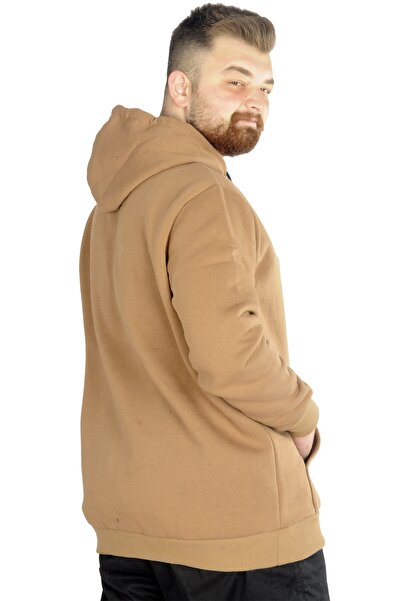 ModeXL Mode Xl Ανδρικό φούτερ με κουκούλα Pocket Basic 20562 Sütlükkahve