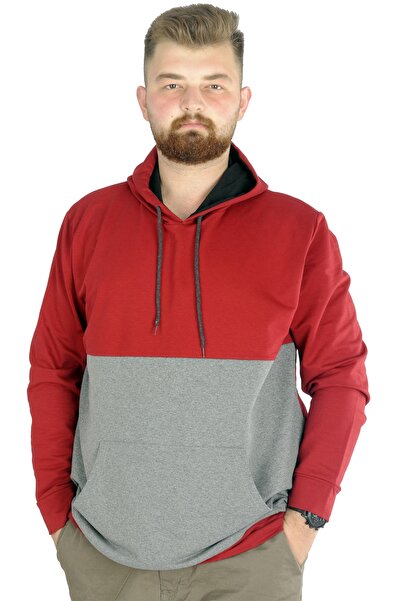 ModeXL Mode Xl Ανδρική κουκούλα με κουκούλα καγκουρό 22527 Claret Red