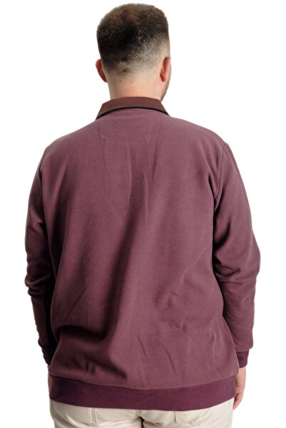 ModeXL Mode XL Large Size Men's Sweat Polo Thessaloniki Horse 23442 Dried Rose