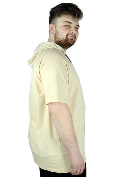 ModeXL Mode Xl Μπλουζάκι μεγάλου μεγέθους Raglan Hooded 22117 Beige