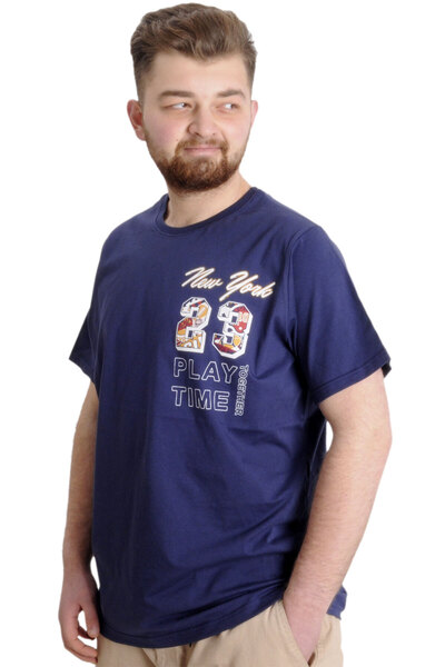 ModeXL Mode Xl Великий розмір Чоловіча футболка New York 23113 Індіго