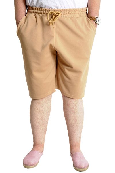ModeXL Mode XL Large Size Men's Shorts INTERLOK 23515 Beige