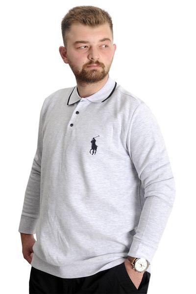 ModeXL Mode XL Μεγάλο μέγεθος Ανδρικό Sweat Polo Selanik Horse 23442 Karmelange