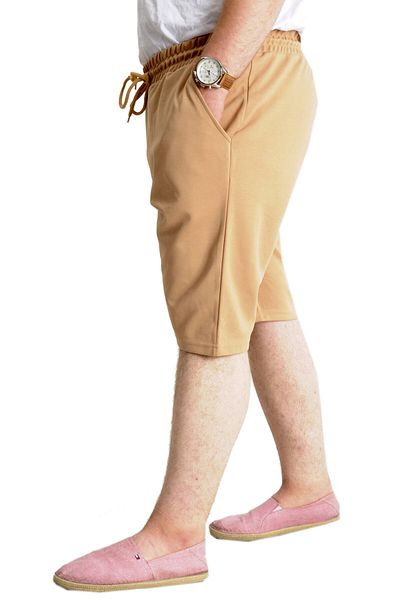 ModeXL Mode XL Large Size Men's Shorts INTERLOK 23515 Beige