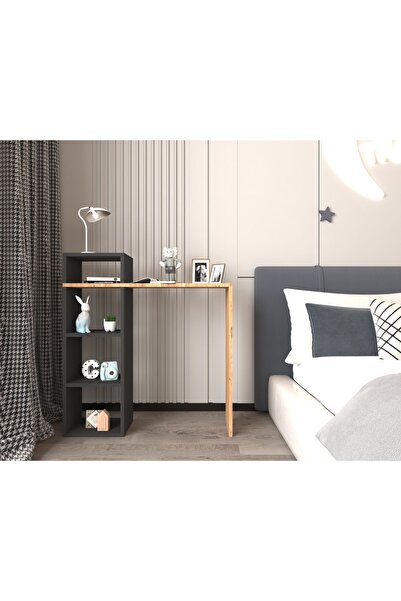 ESYAH Çalışma Masası Raf- Kitaplık Çok Amaçlı Masa