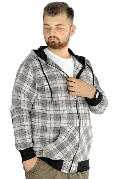 ModeXL Mode Xl Ανδρική τσέπη με κουκούλα ξυλοκόπος 21574 Γκρι